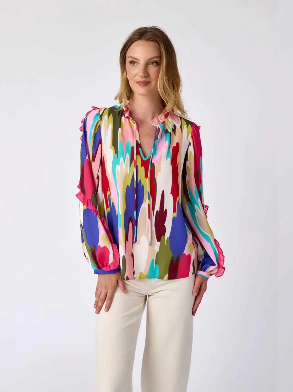 Crosby by Mollie Burch Ryland Blouse Size XS Head in the Clouds - Picture 1 of 12